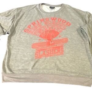 Nightmare on Elm Street Freddy Krueger Glove Gray Crew Neck Sweater Women Medium